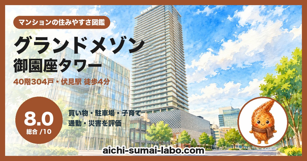 グランドメゾン御園座タワーの住みやすさ（総合8.0）