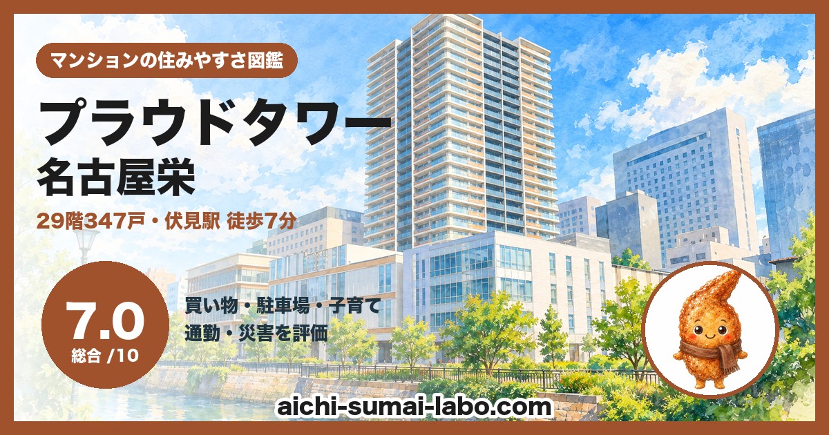 プラウドタワー名古屋栄の住みやすさ（総合7.0）