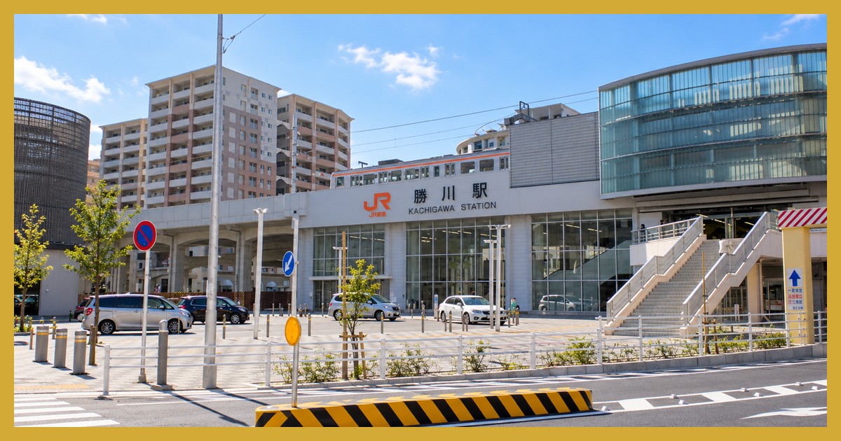 勝川駅の駅前風景