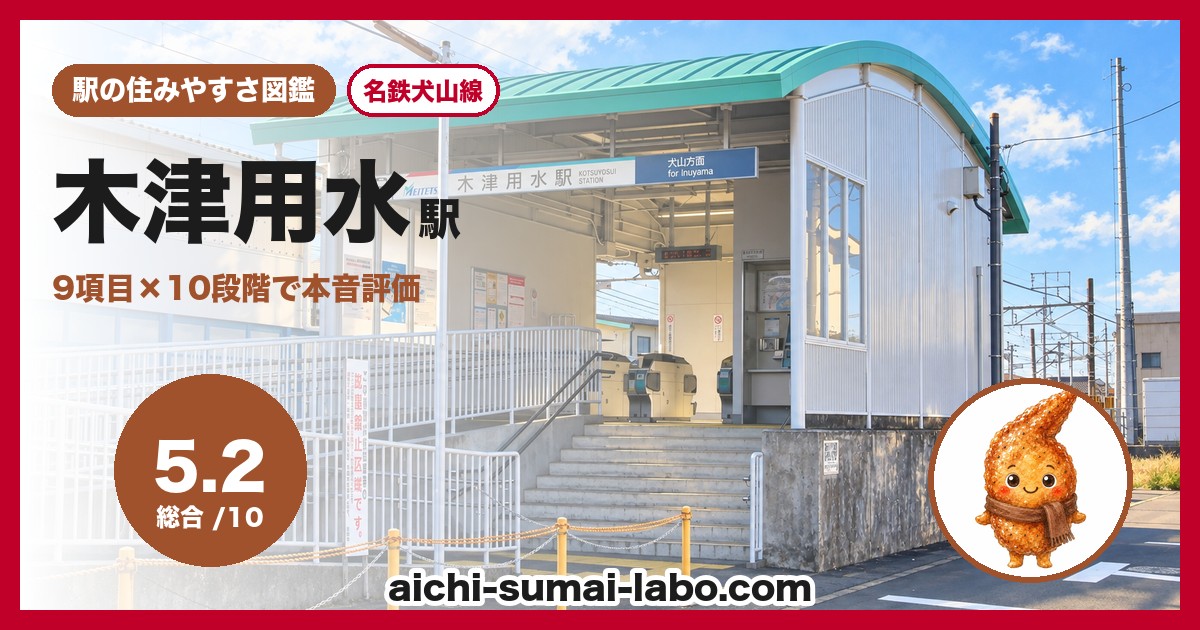 木津用水駅の住みやすさアイキャッチ