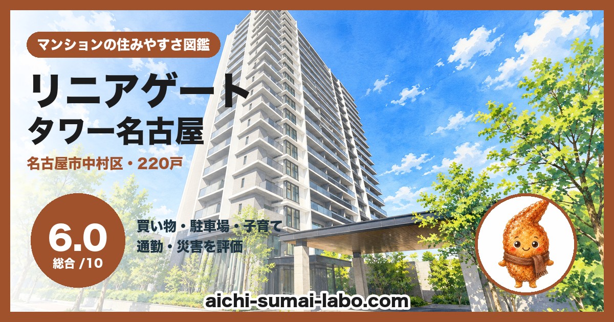 リニアゲートタワー名古屋の住みやすさ（総合6.0）